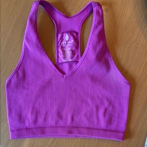 Free People Pink Racerback Free throw crop tank